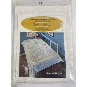 Vintage Progress Quilt Kit Animal Kingdom Baby Crib Quilt #1541 NEW!